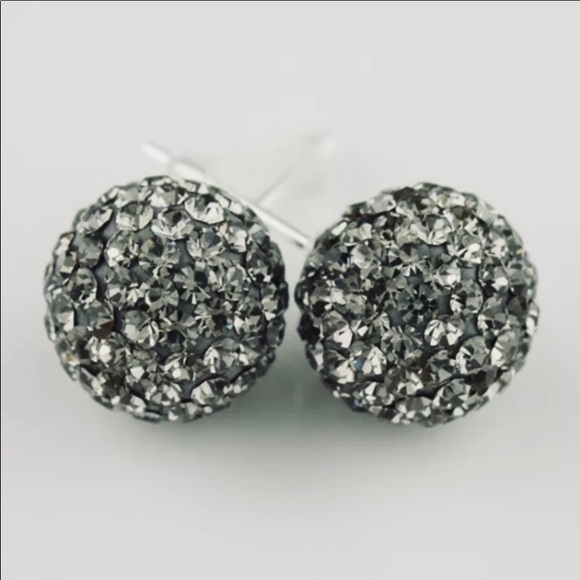💖 Disco Ball Silver Earrings NEW - Picture 3 of 6